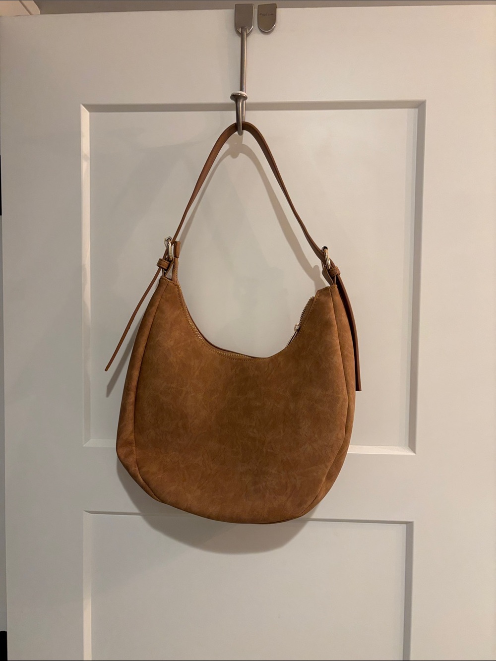 Boho faux suede shoulder bag